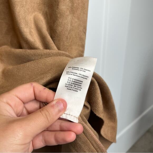 Aritzia Wilfred Free Vivienne Brown Faux Suede Mini Dress Size Small - Picture 5 of 6